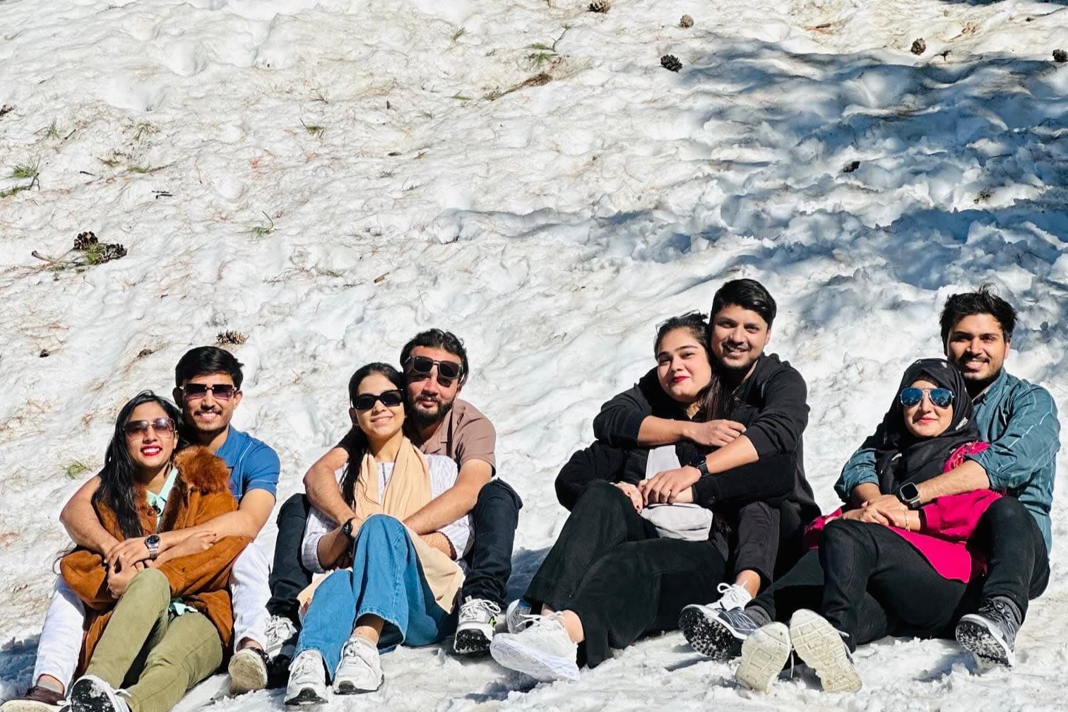 Sunny Moments on Snowy Slopes